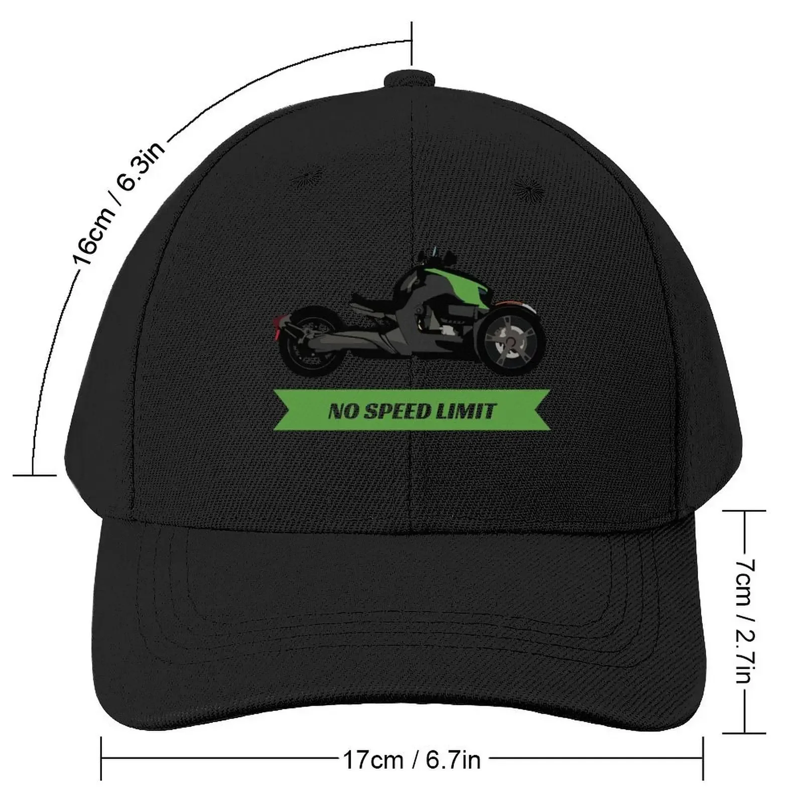 Can-Am Ryker green No Speed Limit Baseball Cap Golf Hat Man Luxury Hat Snap Back Hat For Man Women's