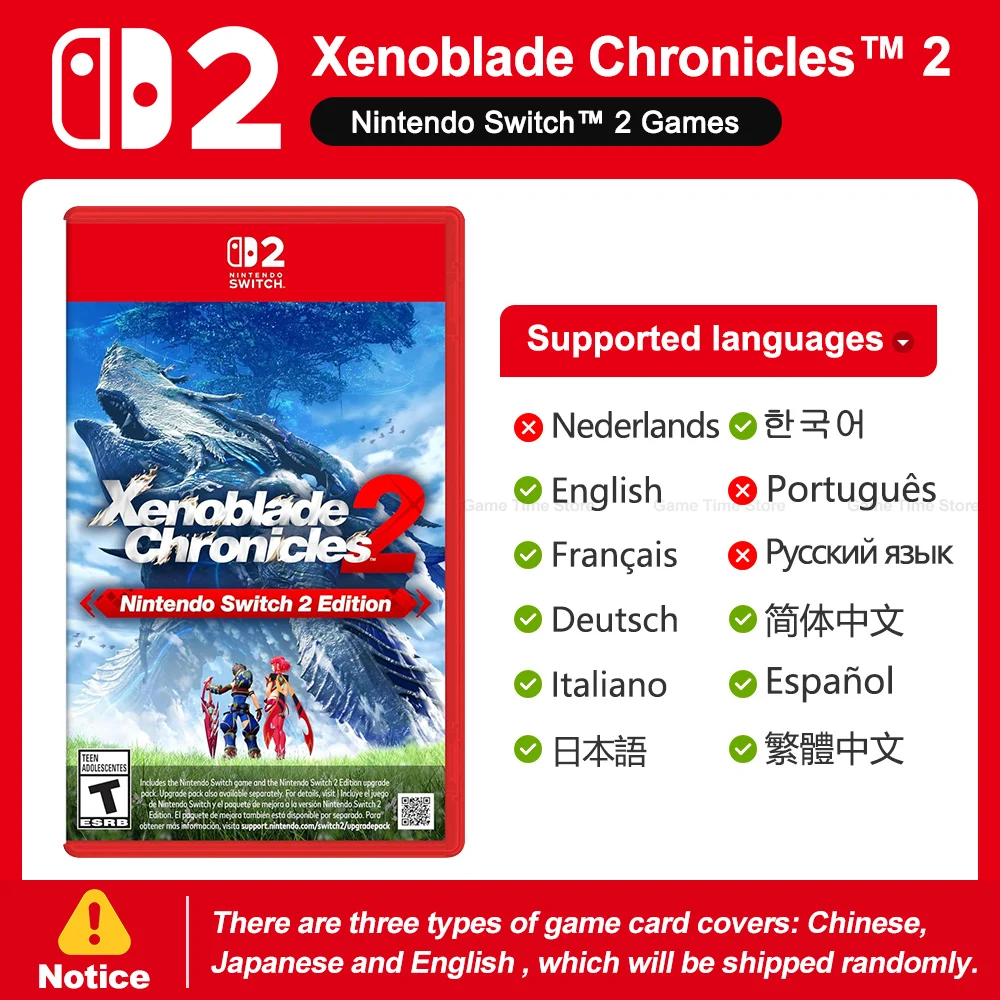 Xenoblade Chronicles 2, Nintendo Switch 2, 100% nieuwe fysieke gamekaart, actie-RPG, geschikt voor Nintendo Switch 2.