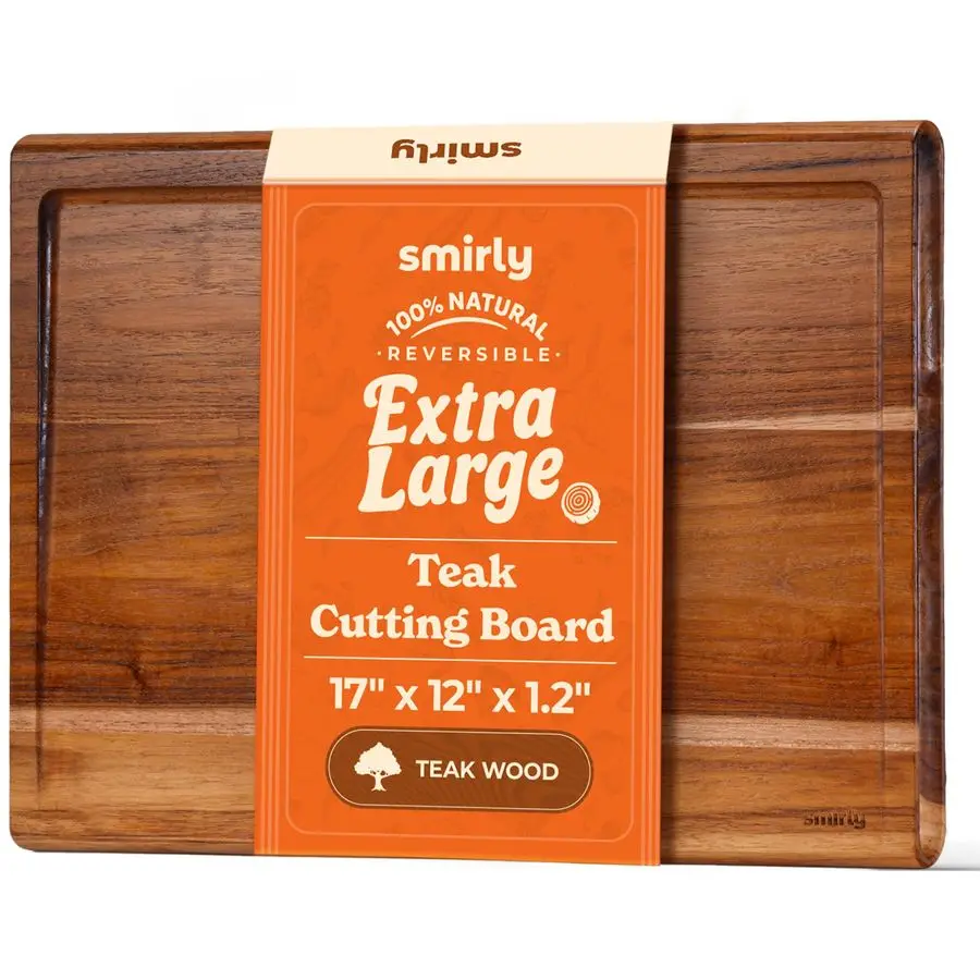 

Non Toxic Teak Cutting Boards for Kitchen 1.2 Thickness17Extra Large Cutting Chopping Board with Deep Juice Groove Heavy Duty am