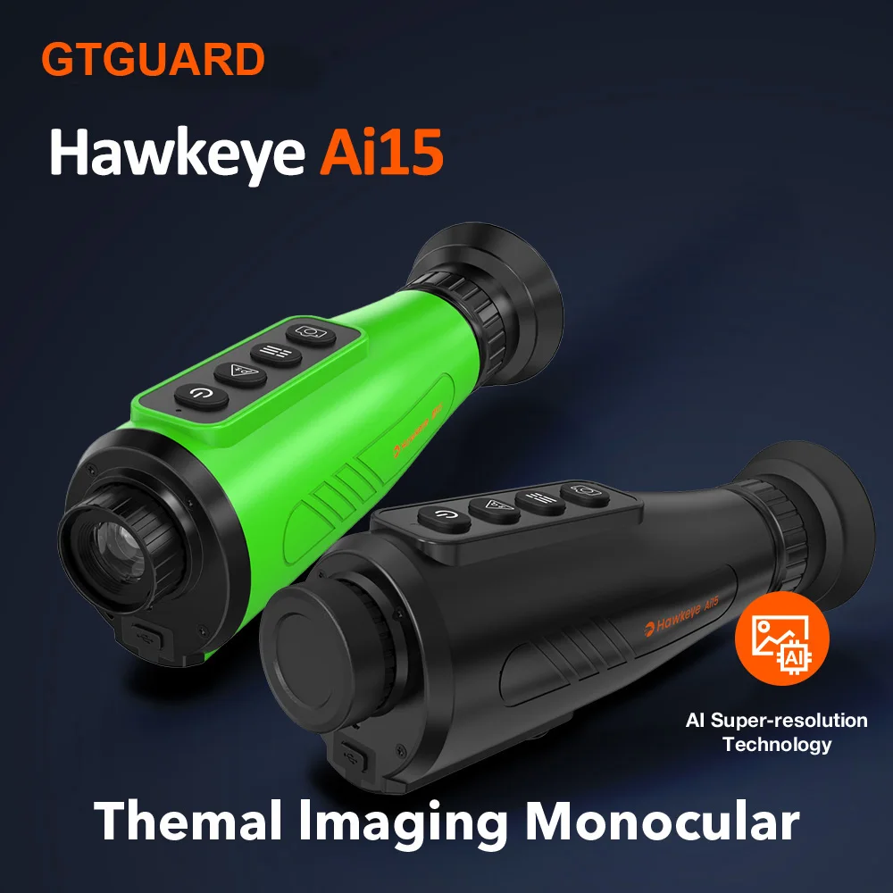 monocular de imagem termica gtguard ai15 tem uma resolucao do sensor hd espaco de armazenamento integrado de 32 gb bateria de grande capacidade de 4000 ma o 01