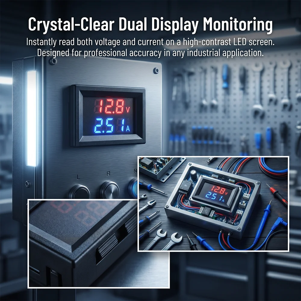 CM430 DC 4-30V 10A LED Digital Voltmeter Ammeter 0.28 inch DC Voltage Current TesterPower Meter One-way Circuit Power Monitoring