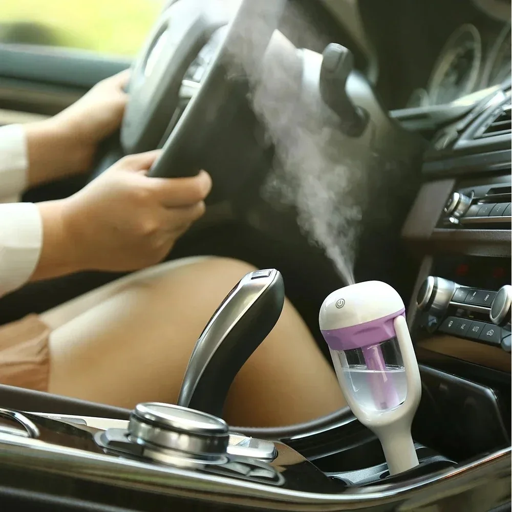 Mini Car Humidifier & Essential Oil Diffuser, 3-in-1 Auto Mist Maker for a Fresh and Comfortable Drive