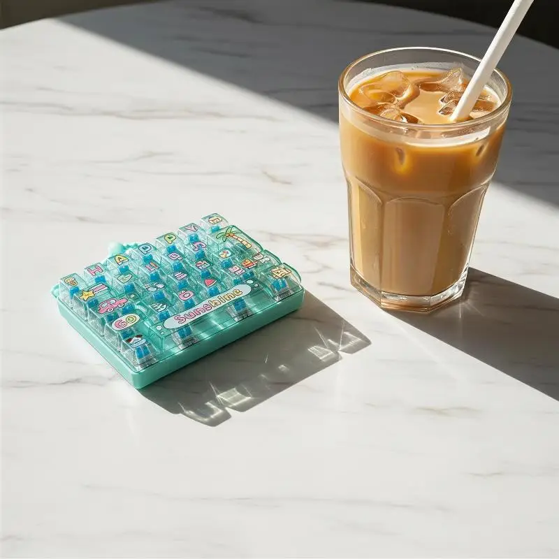 26 Grid Keyboard Fidget Keycap Clicker 1PC Engaging Sensory Play Toy Anti Stress for Kids Adults ADHD Autism Use