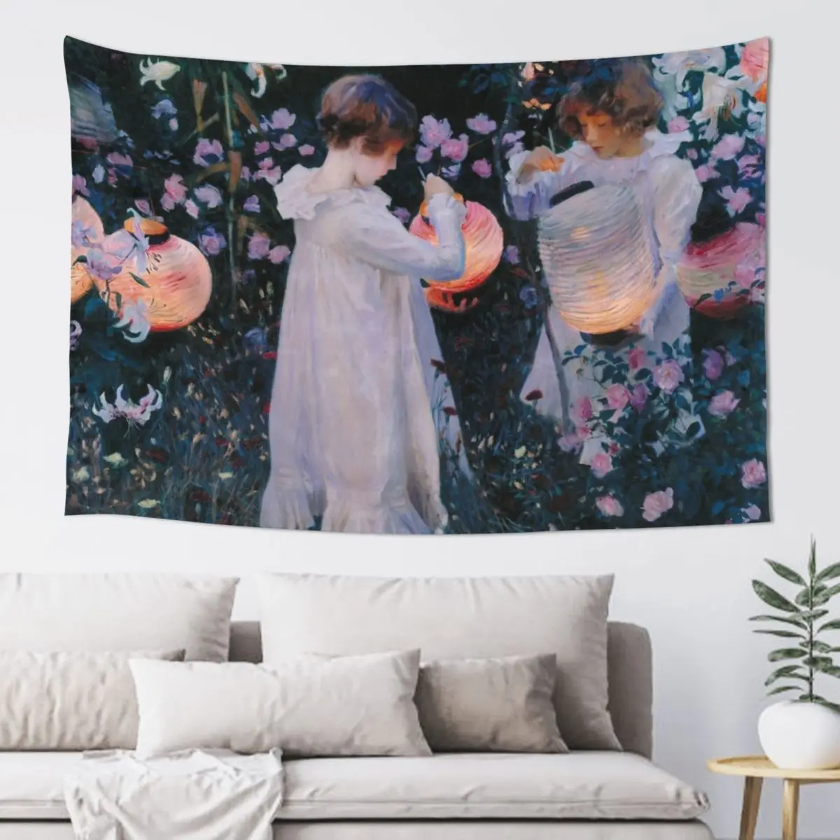 

John Singer Sargent - Carnation, Lily, Lily, Rose Tapestry Wall Decoration Items Tapete For The Wall Tapestry