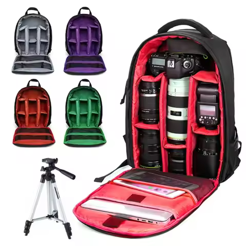 Ao ar livre resistente ao desgaste dslr câmera digital vídeo mochila à prova dwaterproof água multi-funcional respirável fotografia câmera sacos caixa sacos