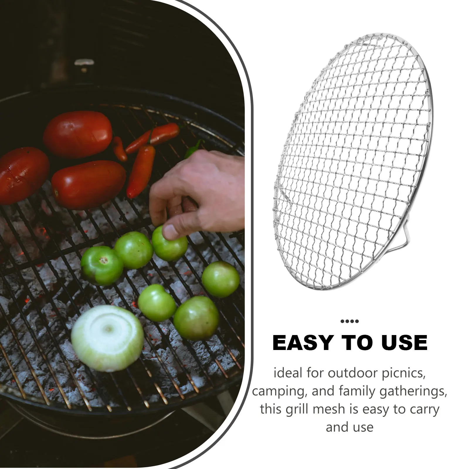 

Stainless Steel Round Cooking Rack Legs Canning Roasting Baking Cooling Air Fryer Oven Bbq Wire Rack Portable