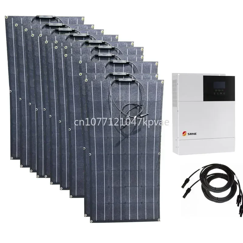 

110V for Home Hybrid Inverter Controller Solar Battery Charger Car Campping Etfe Flexible Solar Panel Kit Complete 5000W 220V