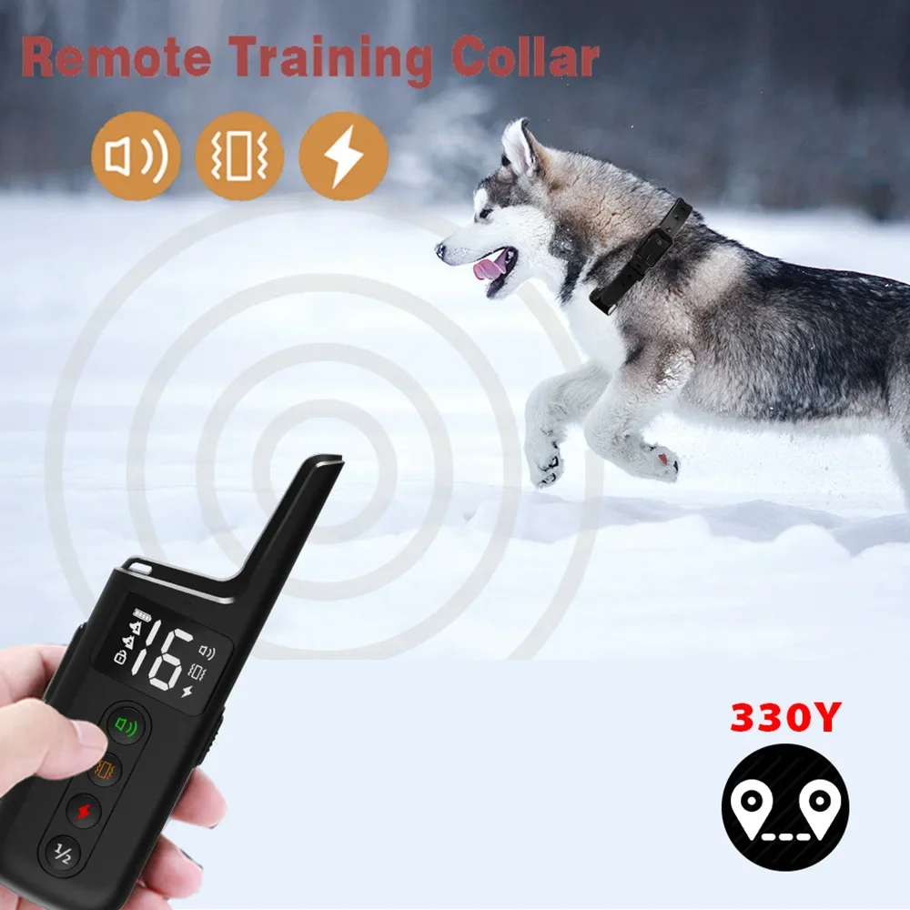 2023 New Electric waterproof Dog training collar Rechargeable Remote Control Static Shock Vibration Anti Bark Collars For Dogs