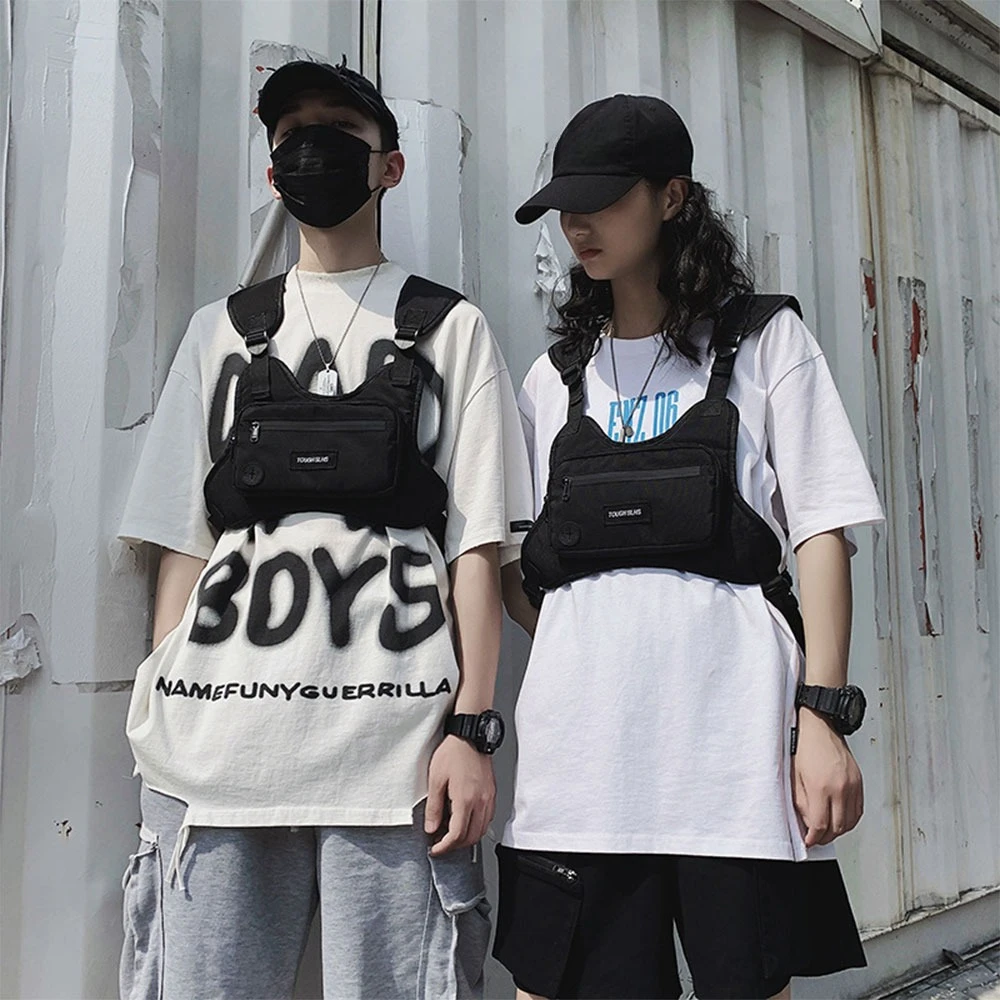 حقيبة تلاعب الصدر للصيد في الهواء الطلق، حقيبة صدر عصرية متعددة الوظائف، حقيبة سترة تكتيكات خارجية، حقيبة جري رياضية ذات سعة كبيرة #1