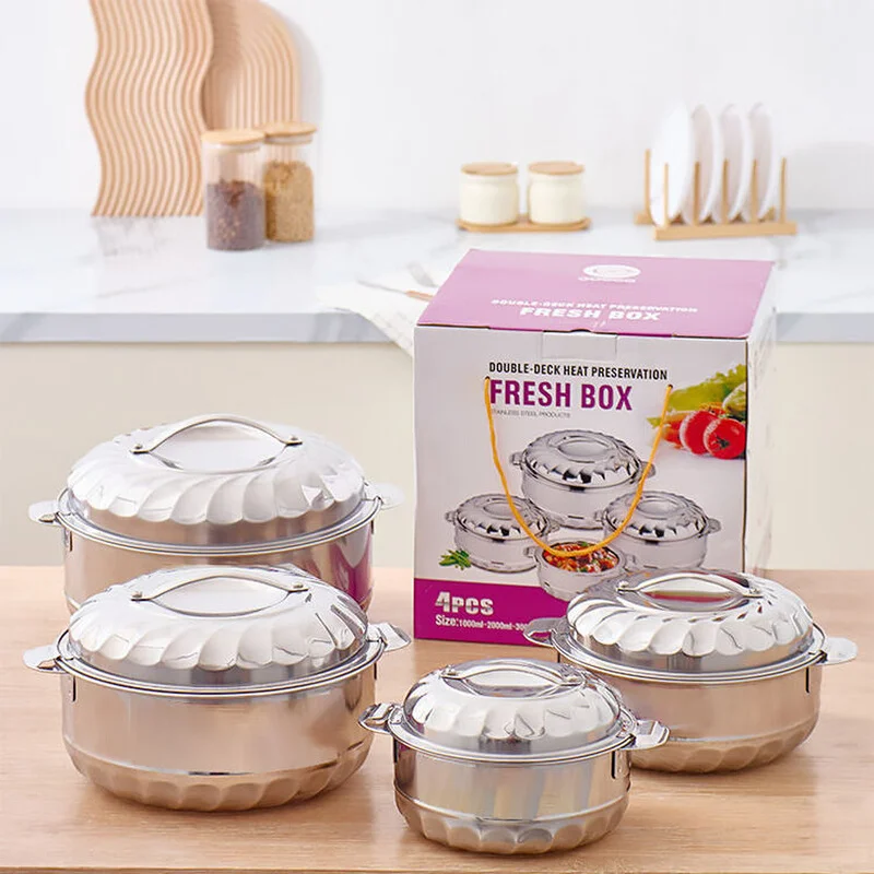 Stainless Steel Insulated Pot Set Insulated Lunch Box Double Layer Insulation