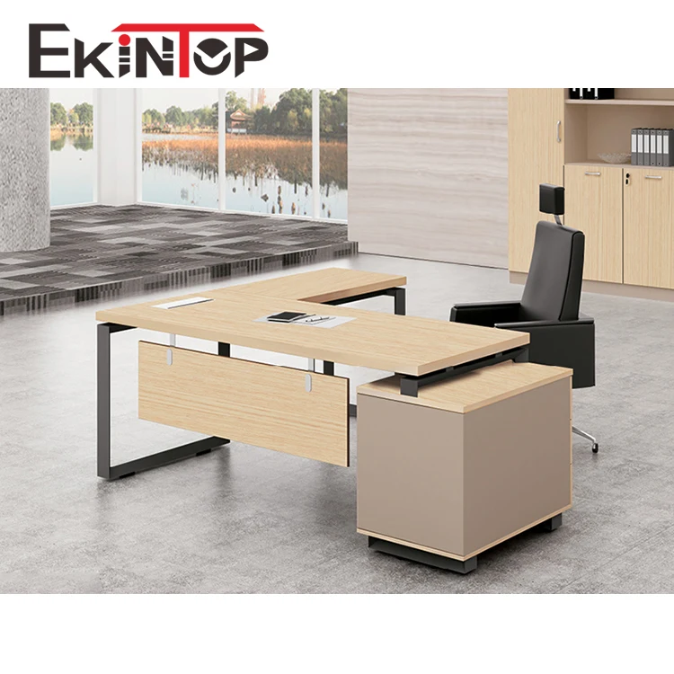 Metal Structure Office Furniture Table Manager Office Desk Wood