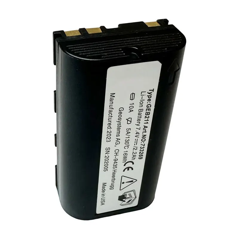 2 SZTUK GEB211 Akumulator litowo-jonowy 7,4 V 2200 mAh do kontrolerów terenowych SWISS TYPE GS10/15/16/20 GNSS serii CS10/CS15