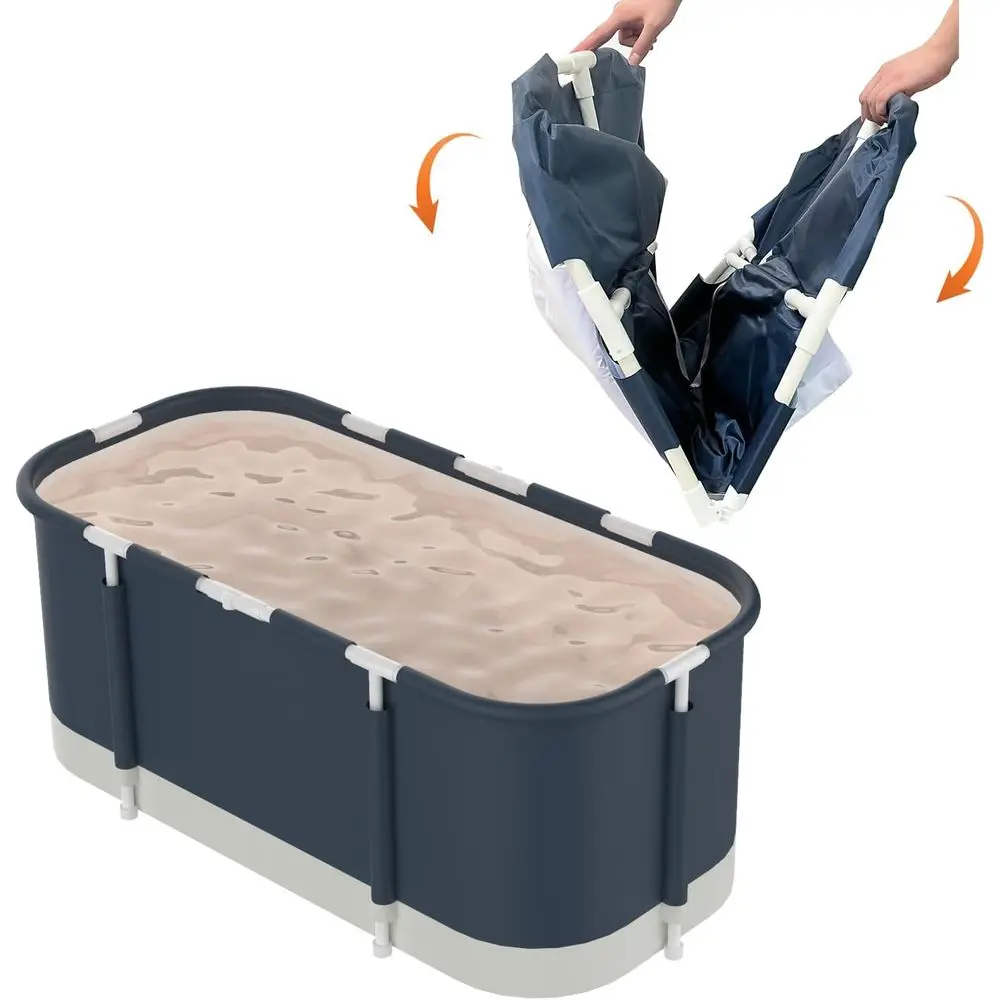 

Collapsible Large 47 Portable Bath Tub for Adults - Ideal for Home SPA, Hot or Ice Baths