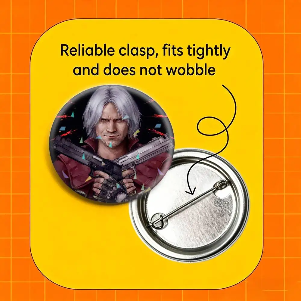 D-Dante D-Devil May Cry 5 Badges Niche Design Brooch for Backpack Lapel Pins Creative