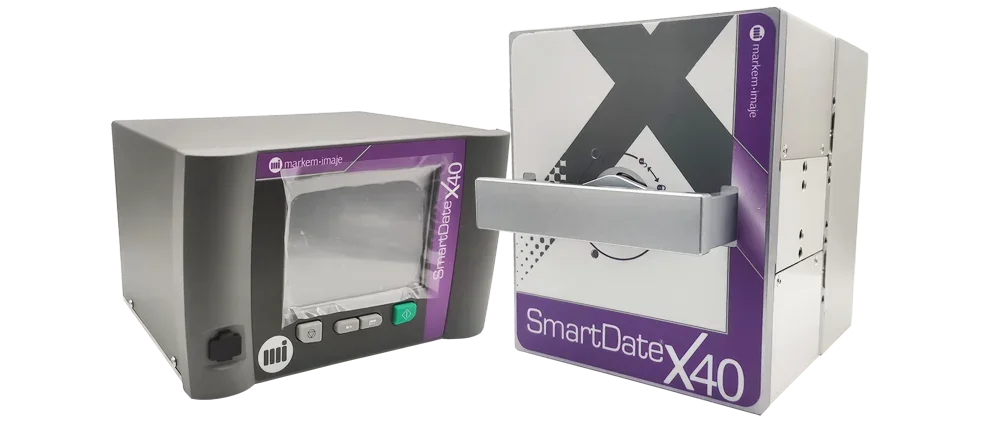 32 testine di stampa da 53 mm La serie SmartDate offre la stampante Markem Imaje X40 Tto