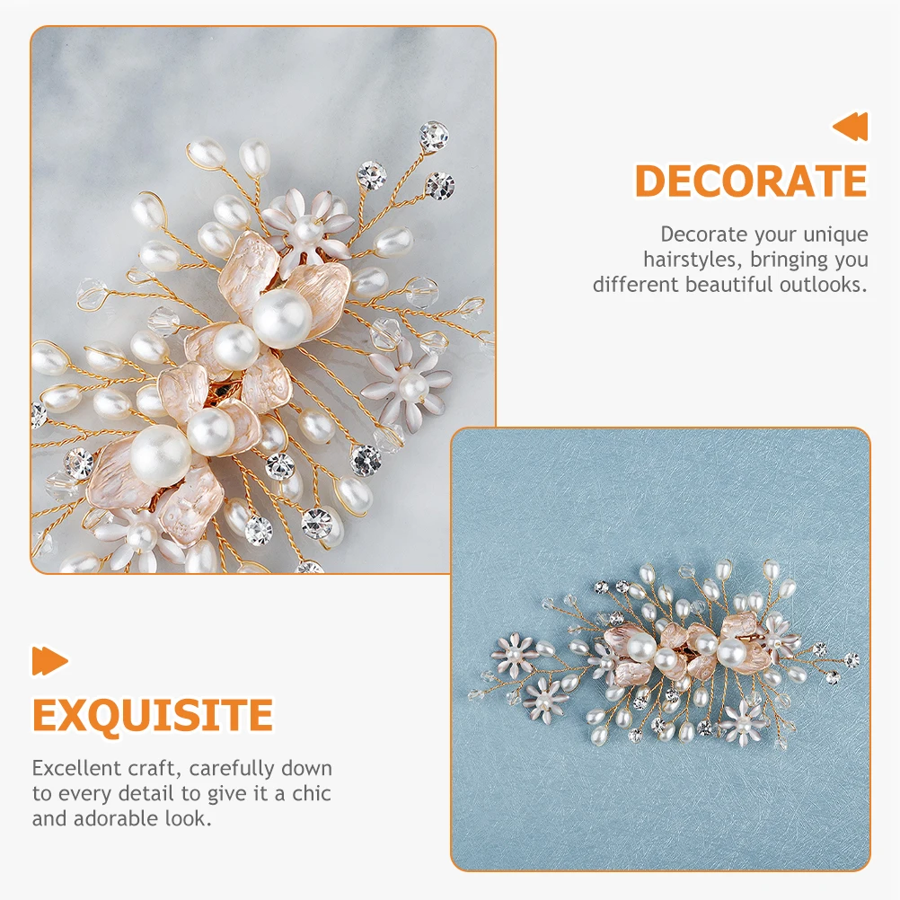 

Заколка для волос с жемчугом, цинковый сплав, АБС-материал, свадебная заколка для волос для невесты, выпускного вечера, повседневного использования, стильный аксессуар для волос, элегантный дизайн