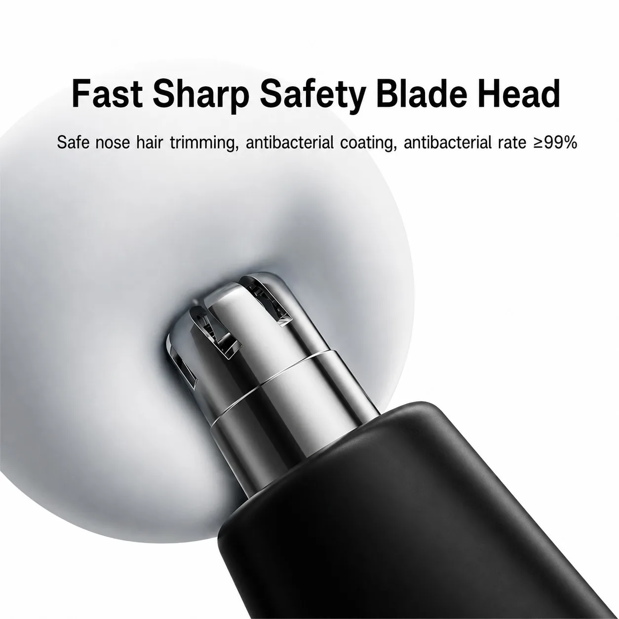 2026 NEW MIJIA Electric Nose Hair Trimmer Pro Aluminum Alloy Portable 11° Oblique Blade Painless Nose Ear Hair Clipper （CN） view 2