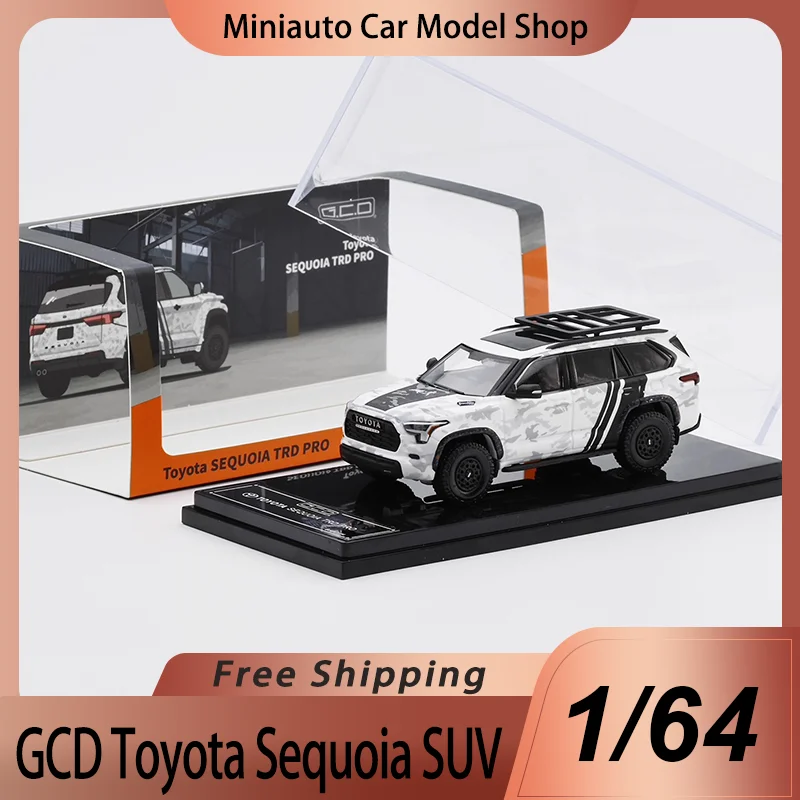 新製品先行販売-gcd-1-64-トヨタ-セコイア-ホワイトカモフラージュ-合金製ミニチュアダイキャストモデル-トヨタsuvカーモデル-カスタムトイギフト