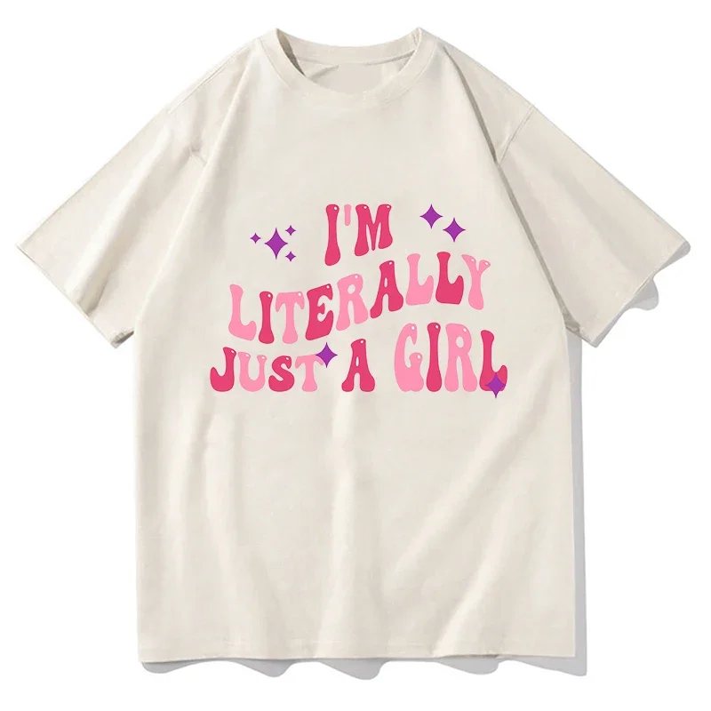 

Sad Hamster Tshirt I'm Just A Girl Cartoon Printing Tee-shirt Casual Short Sleeve Summer Tshirts Cotton High Quality Girls Tees