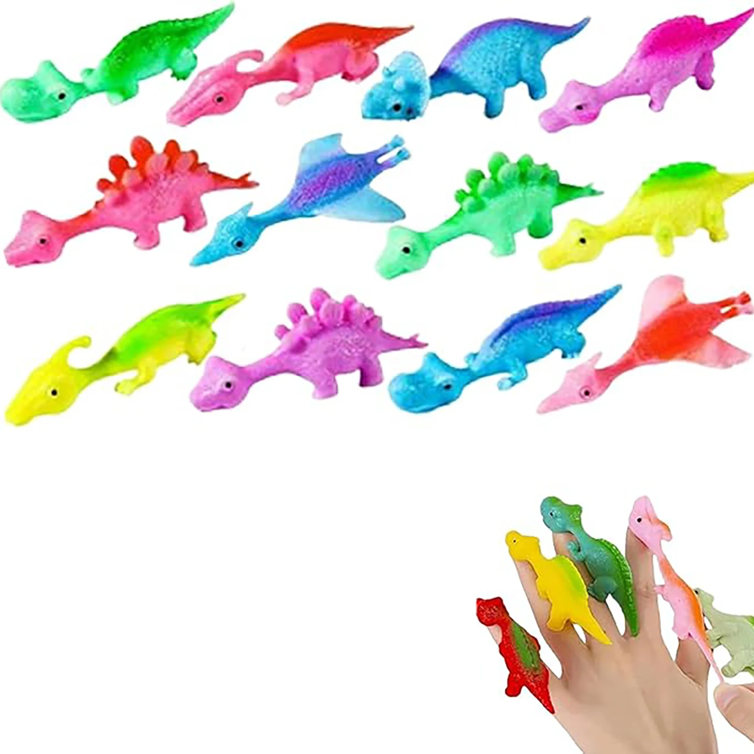 Catapult Dinosaur Launch Small Dinosaur Decompression Soft Rubber New Unique Fun Toy Desktop Decompression Party Toy