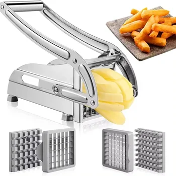 Vegetable shredder stainless steel potato chips machine meat chopper french fries slicer cutting machine potato cutter knife