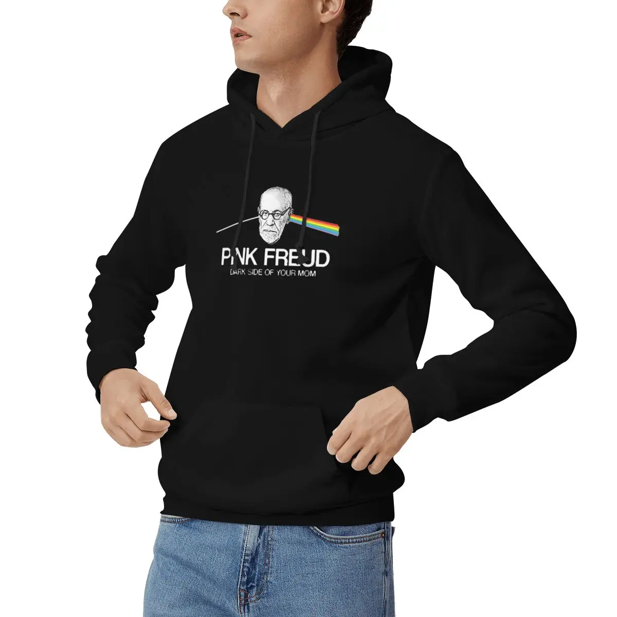 Freud Dark Hoodies Men Women Casual Pullover Sweatshirt Hip Hop Long Sleeve Streetwear Autumn Winter