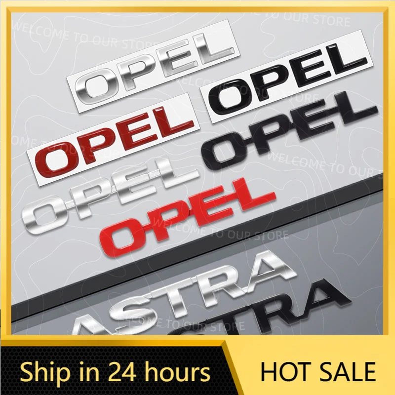 

Zinc Alloy For OPEL ASTRA Logo Meriva Insignia Mokka Rocks Zafira Vectra Car Trunk 3D Metal Emblem Rear Body Badge Sticker