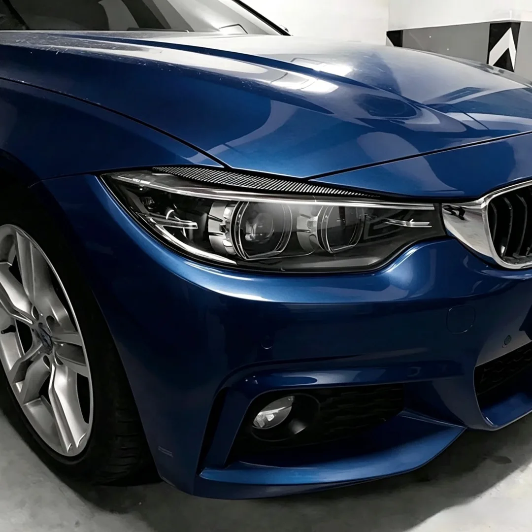 Frontscheinwerfer-Augenbrauen-Zierleiste, Auto-Styling-Zubehör, glänzend schwarz, Außenteile für BMW 4er F32 F33 F36 2013-2020 – Detail 6