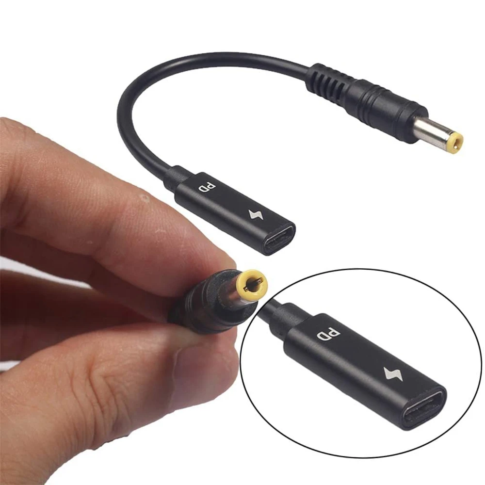 Gniazdo USB-C typu C, DC5,5-2,5 mm, kabel ładujący PD 19-20 V, odpowiedni do laptopa