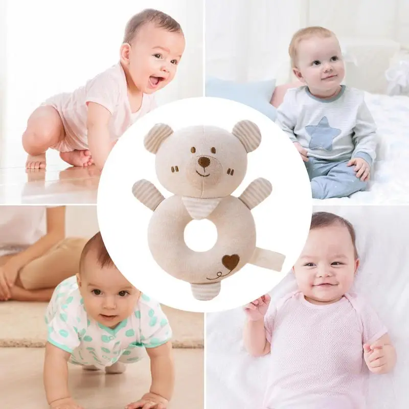 Baby Rattles 6 To 12 Months Cute Animal Soft Baby Toys Pacifiers & Teethers For Bed Time Travel Stroller Easter Crib High Chair