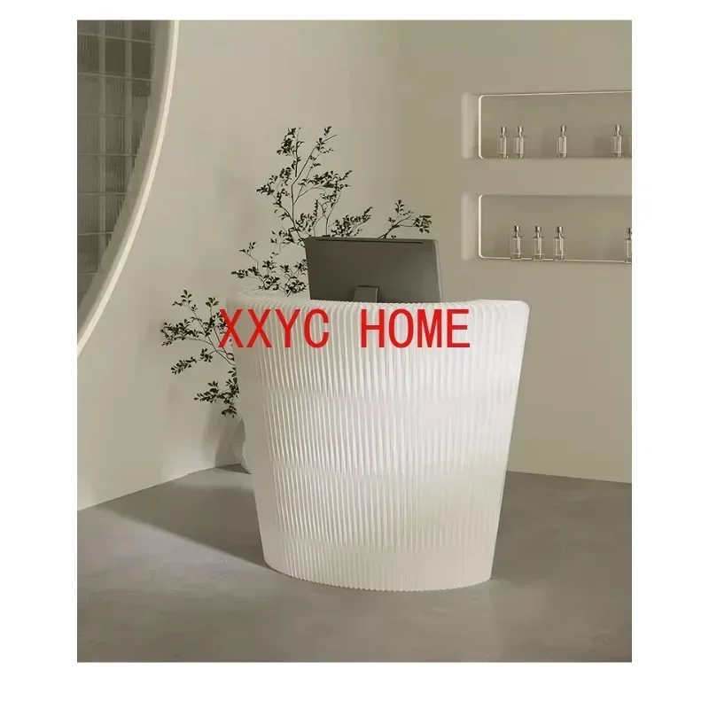 

Modern simple commercial paper office reception desk clothing store convenience small bar exhibition information desk