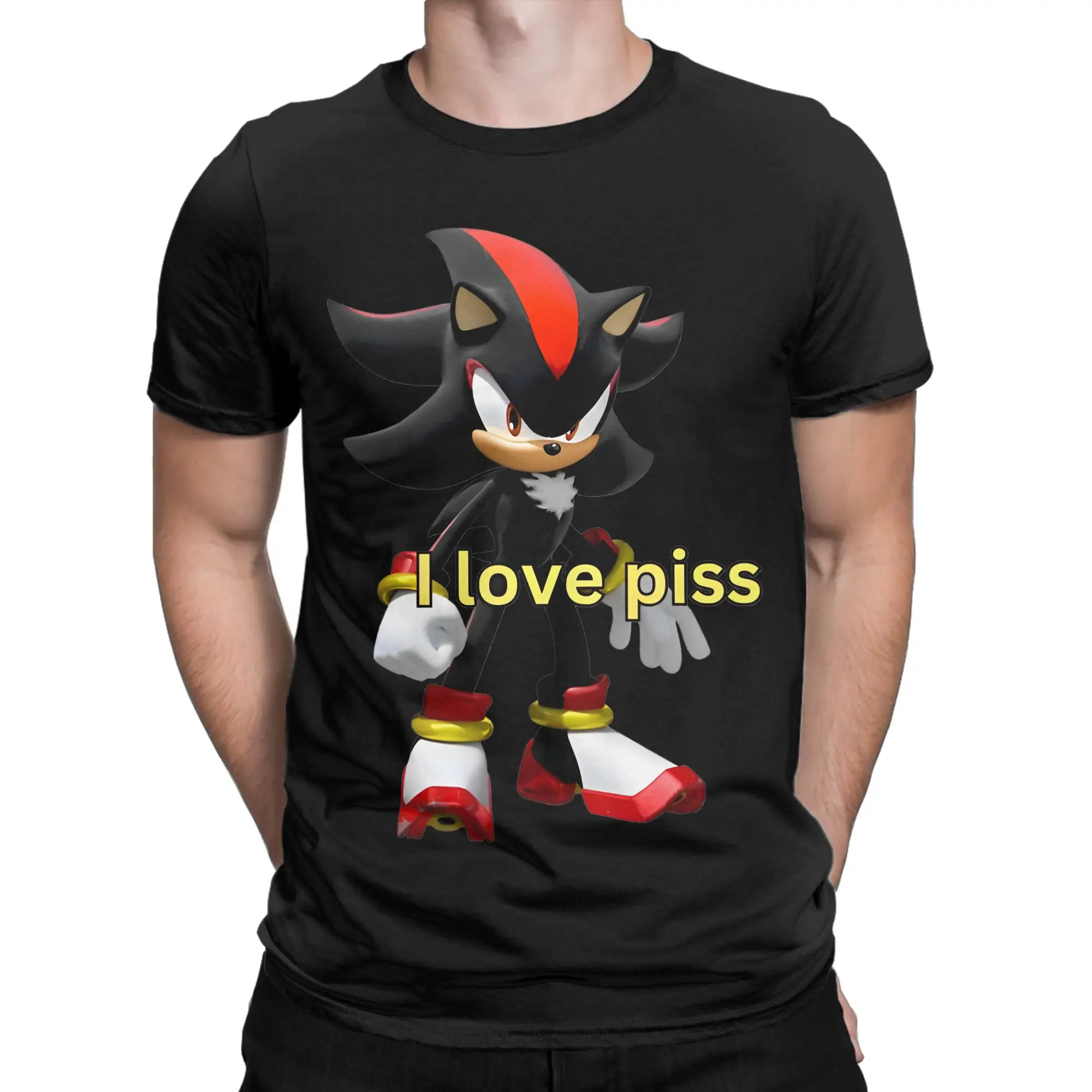 Vintage I Love Piss Sonices T Shirt For Men Women Cotton Short Sleeve  Crewneck Summer TopsTops