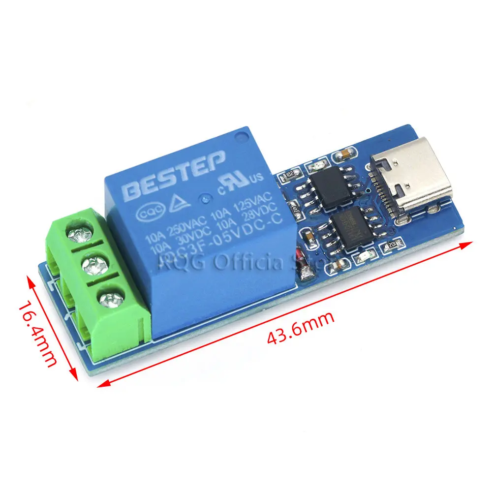 Interfejs TypeC LCUS-1 moduł przekaźnika USB inteligentny przełącznik sterowania USB przekaźnik portu szeregowego