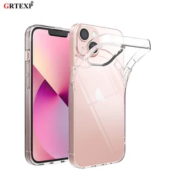 Original Clear Silicone Soft TPU Case For Iphone 11 12 13 Mini 14 Pro Max 7 8 Plus X Xs Xr Ultra Thin Transparent Shell Bumper