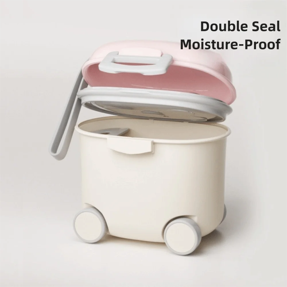 

Leak-Proof Formula Dispenser 400ML with Scoop Fork Milk Powder Dispenser Multiple Uses Portable Formula Container