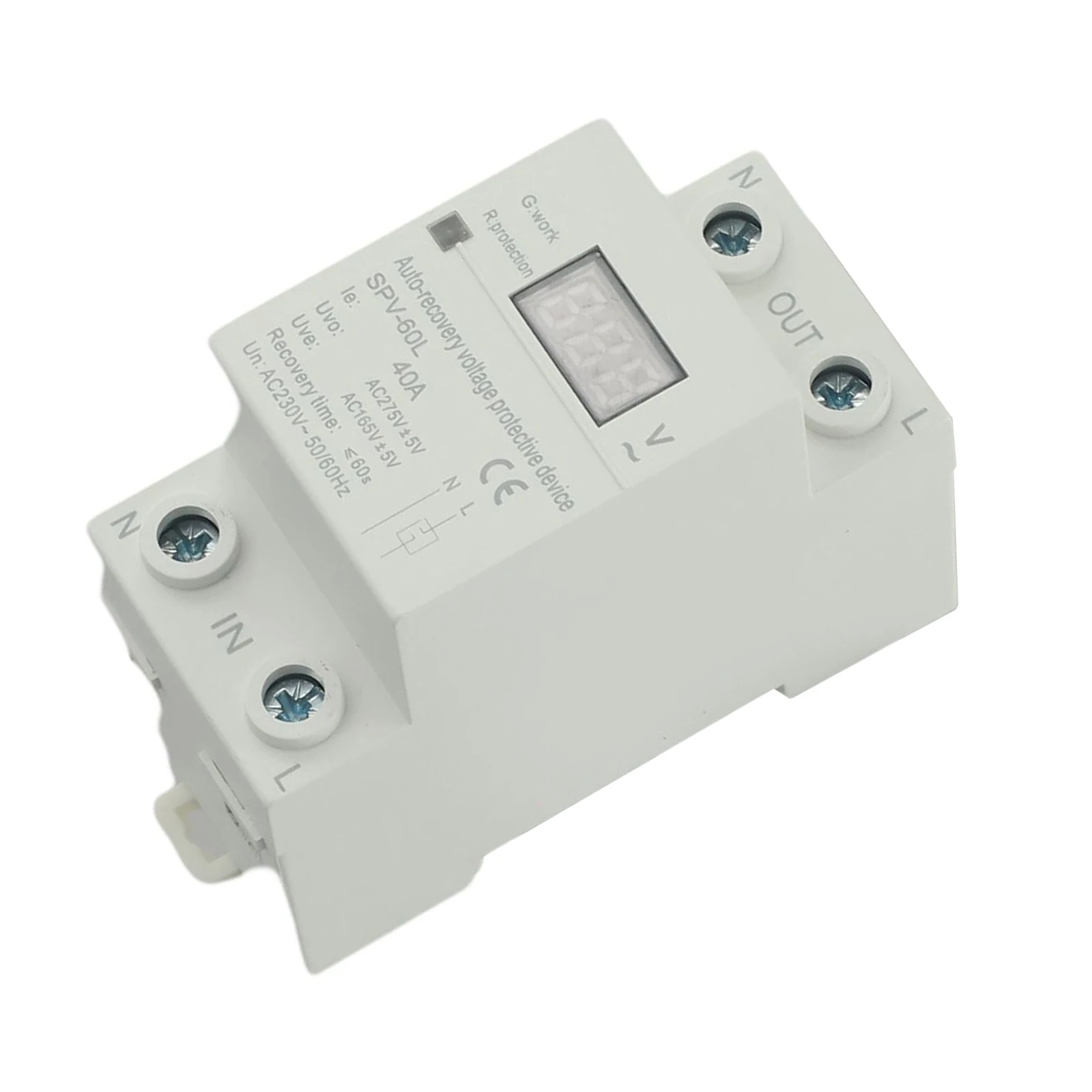 

Household Use Auto-recovery Voltage Protector 40A Voltage Protection Device Maximum Durability Reliable Performance