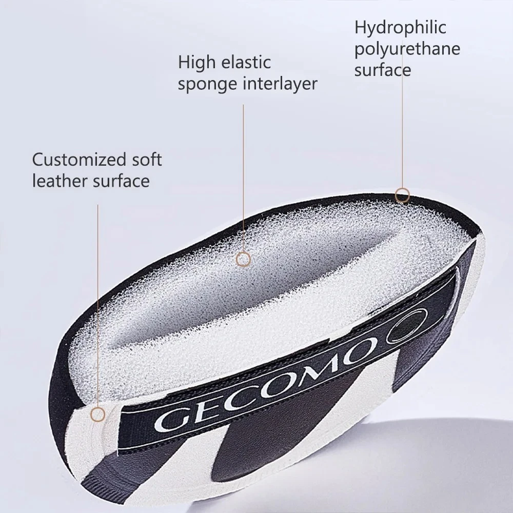 GECOMO 2 PCS Powder Puff Set with Storage Box Soft Skin-friendly Dry And Wet Dual-use Sponge For Liquid Foundation Makeup