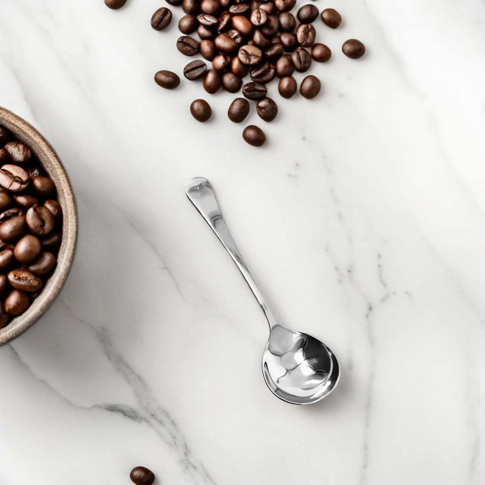 Stainless Steel Coffee Tasting Spoon Silver Mirror Polished Ice Tea Coffee Stirring Long Handle Small Dessert Spoon