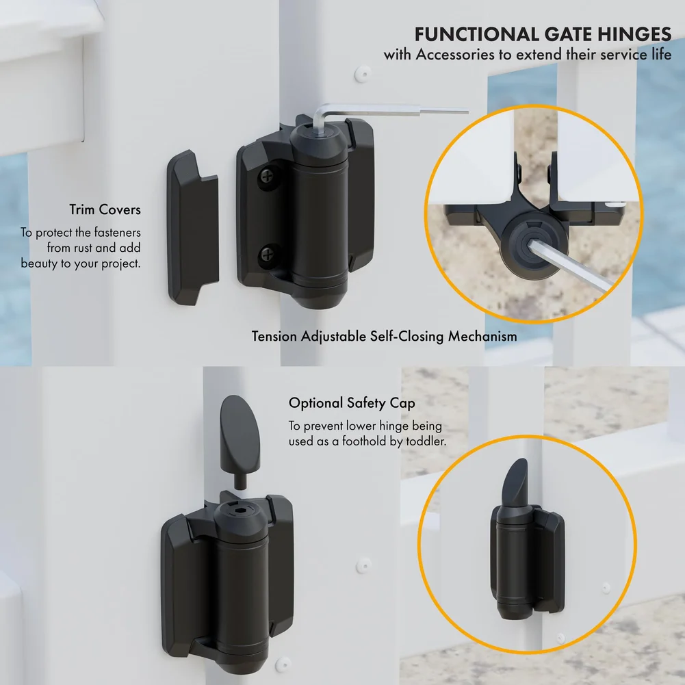 For Families With Young Children Double Sided Gate Hardware Rust Resistant Door Latch Secure Locking Mechanism