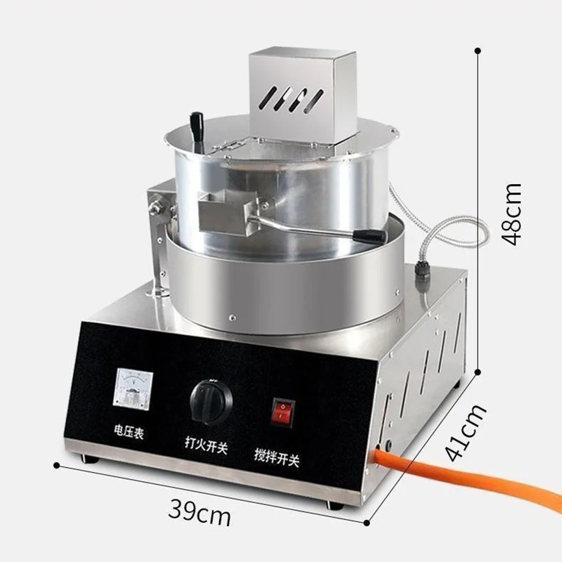Commercial Gas Popcorn Machine Spherical and Butterfly-Shaped Popcorn Stainless Steel New Portable Popcorn Pot