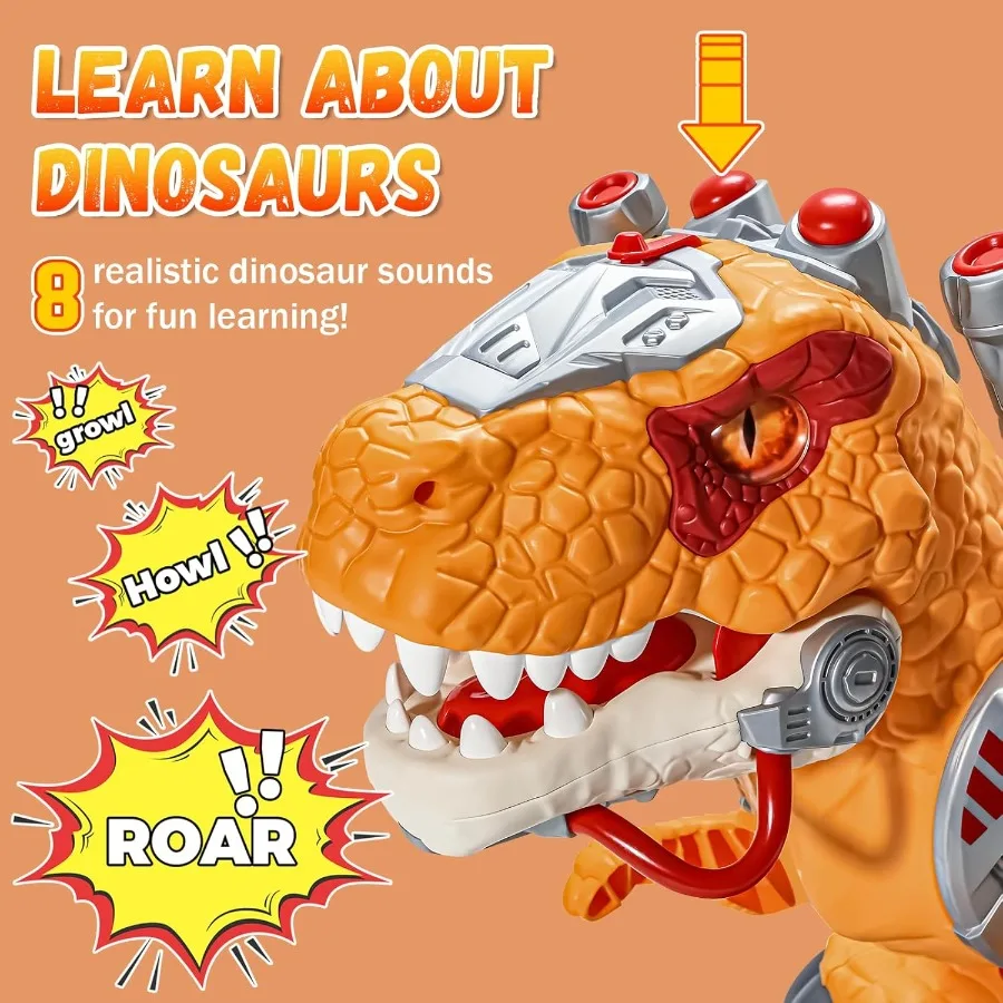 ของเล่นไดโนเสาร์ไฟฟ้าสำหรับเด็กเล็ก ขี่ได้ มีเพลง ไฟ และควัน สกู๊ตเตอร์เด็กหัดเดินแบบใช้เท้าเหยียบ