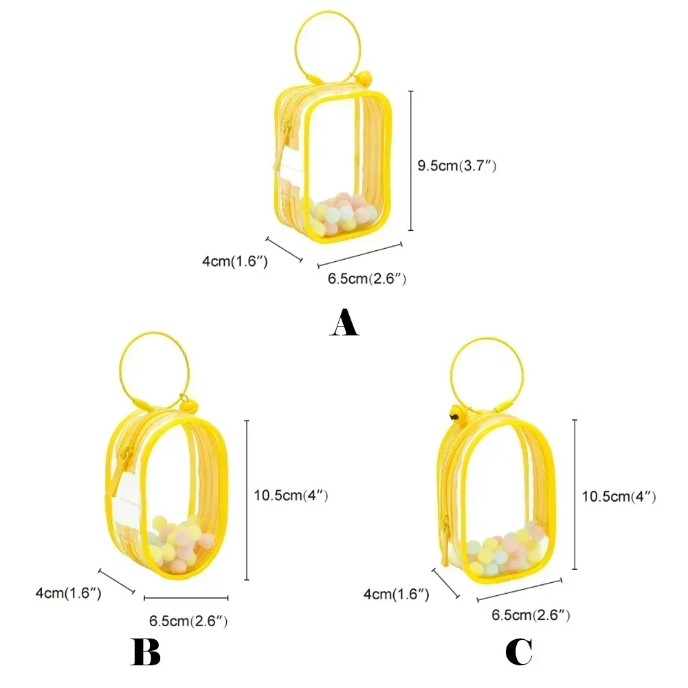 Portable Transparent Mystery Doll Accessories Box Keychain Chain Bag Mystery Toy Storage Boxes for Doll Toy Zipper Pouch