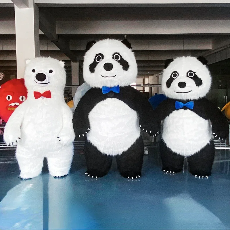 Inflatable Panda Cartoon Puppet Costume Performance Props Set Polar Bear Doll Costume Large Stage Performance Costume