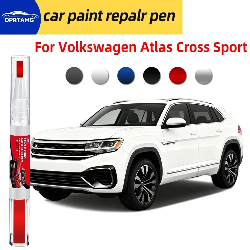 Caneta para retoque de pintura de carro, para volkswagen atlas cross sport, caneta de pintura automotiva, reparo de arranhões, acessórios automotivos,