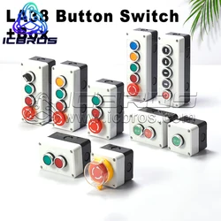 LA38 Switch Control EmErgEncy Stop Waterproof Button IndIcator Light Plastic Start Electrical Box AGM-070706 071006