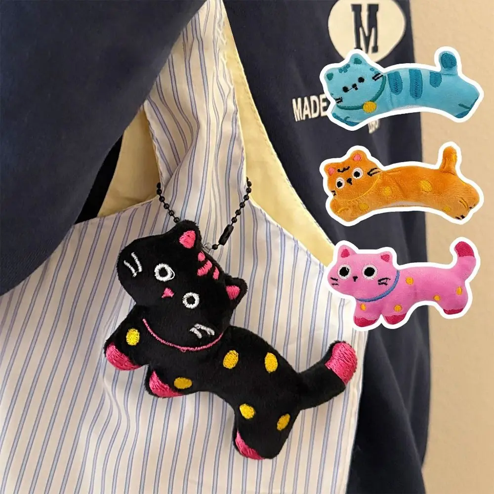 1 szt. Nowy Śliczny Wisiorek do Torebki Kreskówkowy Uniwersalny Kotek Pluszowa Zabawka Dziewczęce Serce Punktowana Torebka Brelok DIY Akcesoria