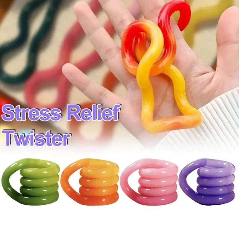 Brinquedo de mesa que muda de cor do humor – Twist Tangle Fidget, decoração de casa, decoração interior para ansiedade e alívio do estresse