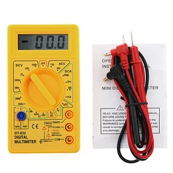 Professional DT832 Digital Multimeter LCD for DC Voltmeter Ammeter Ohm Tester