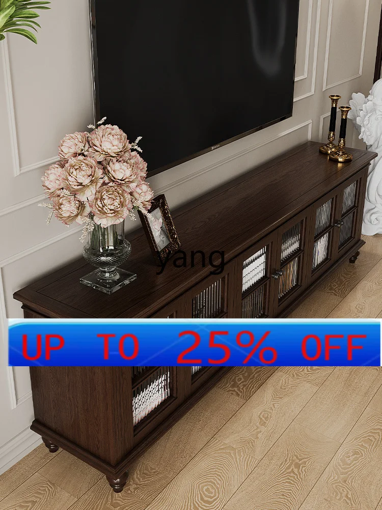 

Lh French Style Solid Wood TV Cabinet for Living Room Home Use Floor Storage Cabinet