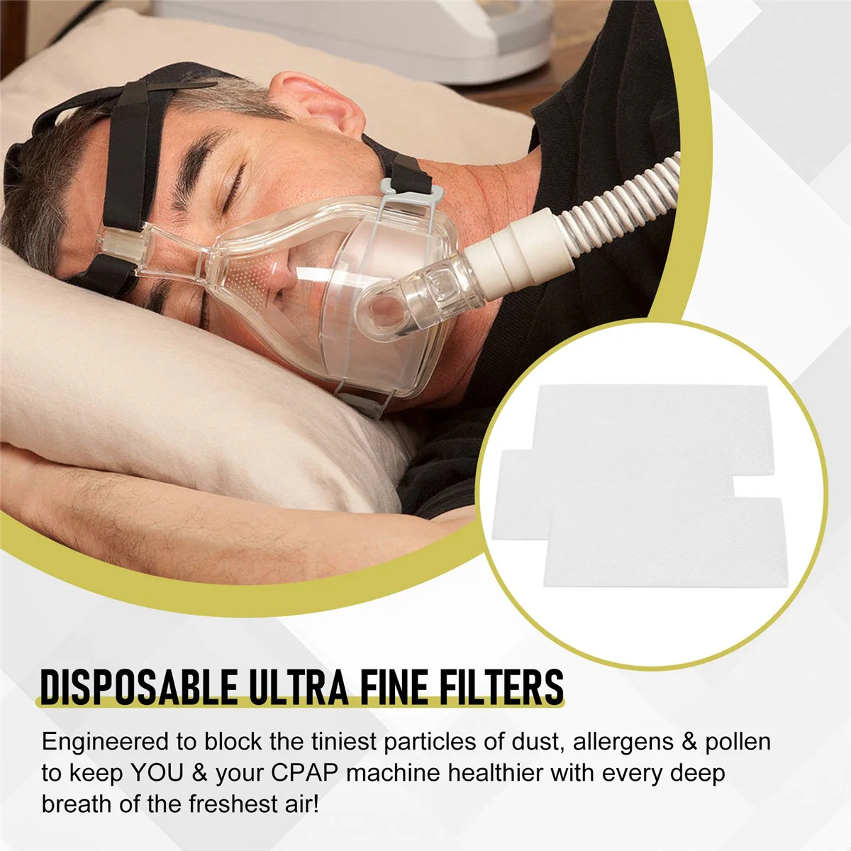 30Pcs Disposable Air Filters Premium Disposable Universal Replacement Filters for AirSense 10 AirCurve10 S9